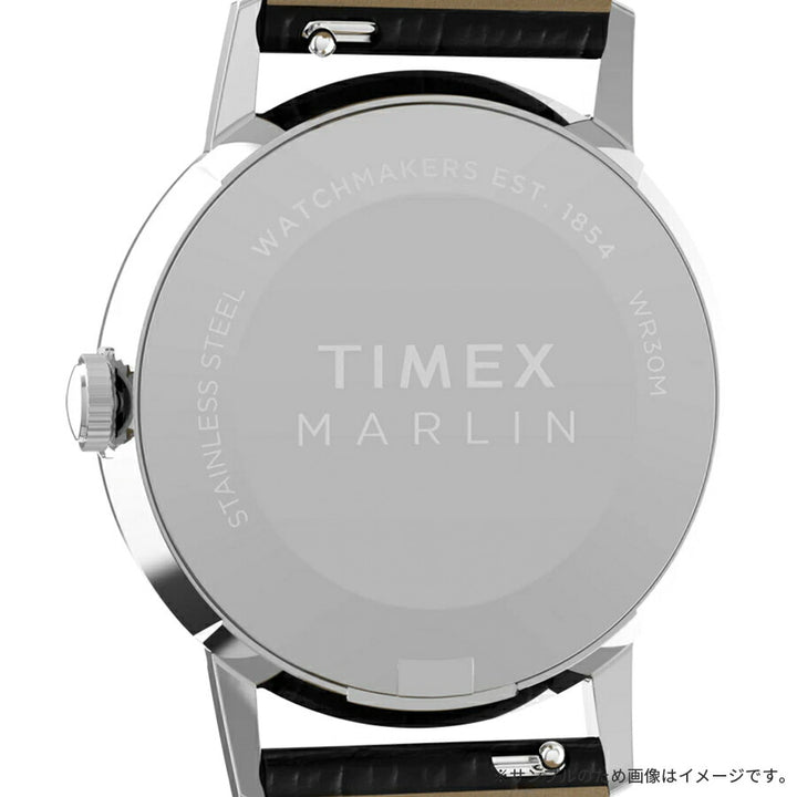 タイメックス Marlin マーリン 34mm TW2Y37600 メンズ レディース クオーツ 電池式 3針 シルバーダイヤル ブラック 革ベルト