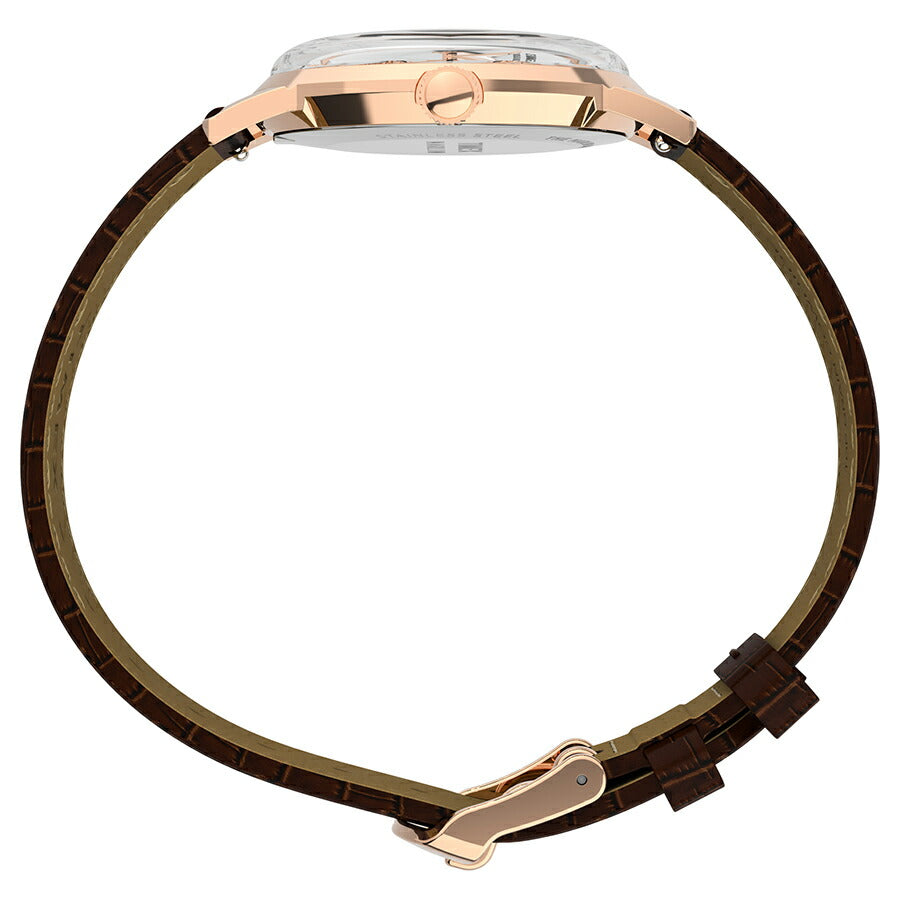 タイメックス Marlin マーリン 34mm TW2Y37700 メンズ レディース クオーツ 電池式 3針 シルバーダイヤル ブラウン 革ベルト