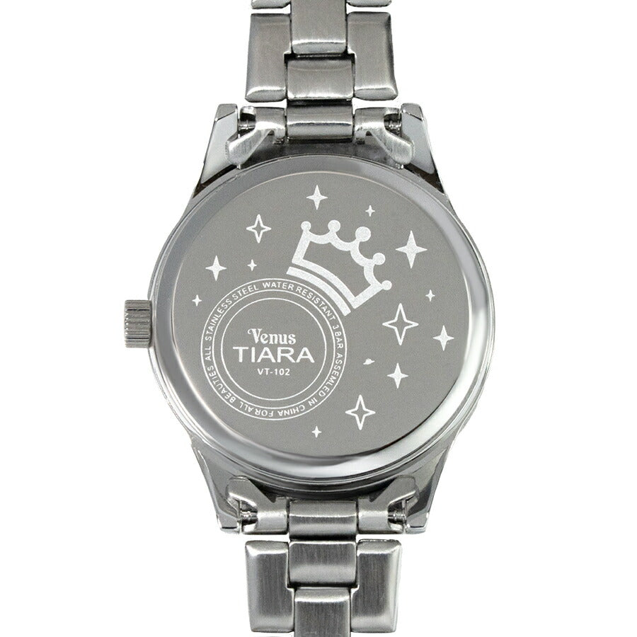 ヴィーナスティアラ 3針モデル VT102-PKBL レディース クオーツ 電池式 ピンクブルー白蝶貝ダイヤル メタルバンド