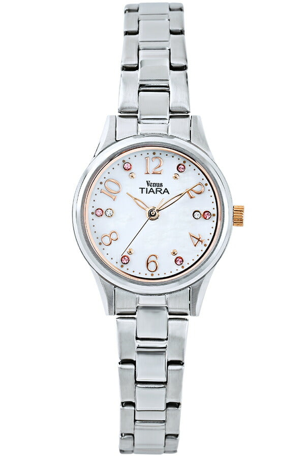 ヴィーナスティアラ 3針モデル VT102-WH1 レディース クオーツ 電池式 白蝶貝ダイヤル メタルバンド