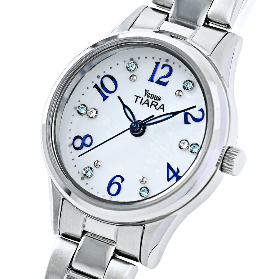ヴィーナスティアラ 3針モデル VT102-WH2 レディース クオーツ 電池式 白蝶貝ダイヤル メタルバンド