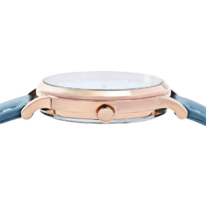 ヴィーナスティアラ スモールセコンド VT108-LB レディース クオーツ 電池式 ライトブルー白蝶貝ダイヤル 革ベルト