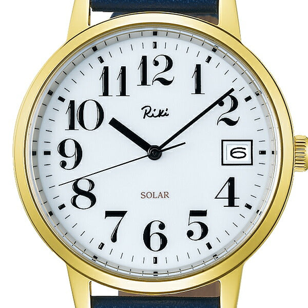 アルバ リキ スタンダード ソーラーモデル AKPD401 メンズ レディース ホワイトダイヤル 革ベルト