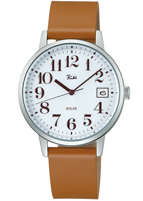 アルバ リキ スタンダード ソーラーモデル AKPD402 メンズ レディース ホワイトダイヤル 革ベルト