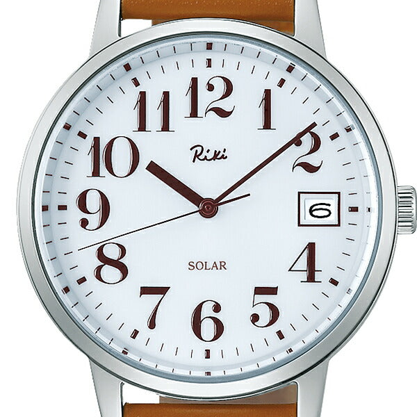 アルバ リキ スタンダード ソーラーモデル AKPD402 メンズ レディース ホワイトダイヤル 革ベルト