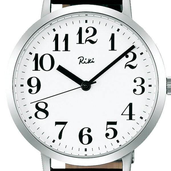 アルバ リキ スタンダード AKPK424 メンズ レディース 腕時計 クオーツ 電池式 ホワイトダイヤル ブラック 革ベルト