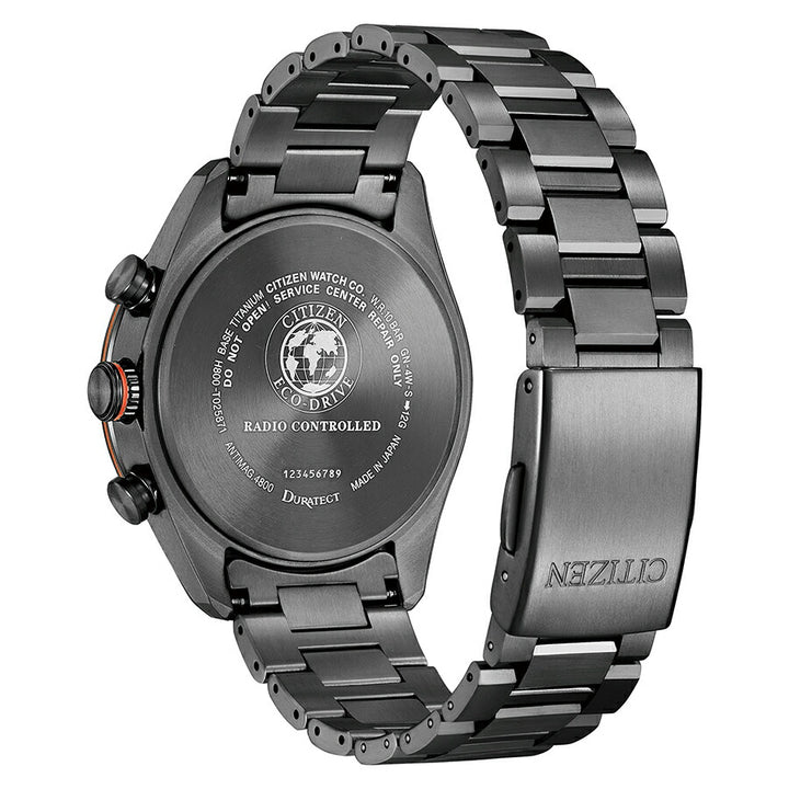 シチズン アテッサ ACT Line アクトライン ブラックチタンシリーズ AT8185-62E メンズ 腕時計 ソーラー 電波 クロノグラフ