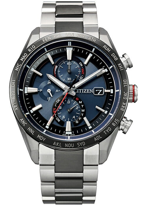 シチズン アテッサ ACT Line アクトライン AT8186-51L メンズ 腕時計 ソーラー 電波 クロノグラフ ブルー