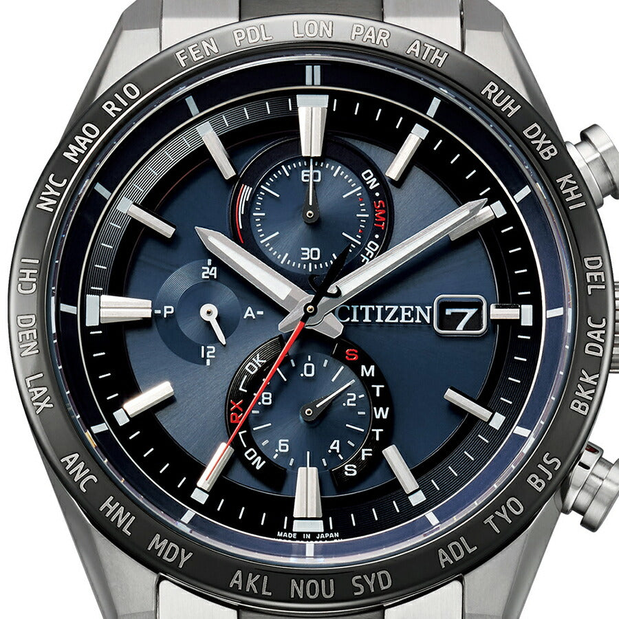 シチズン アテッサ ACT Line アクトライン AT8186-51L メンズ 腕時計 ソーラー 電波 クロノグラフ ブルー