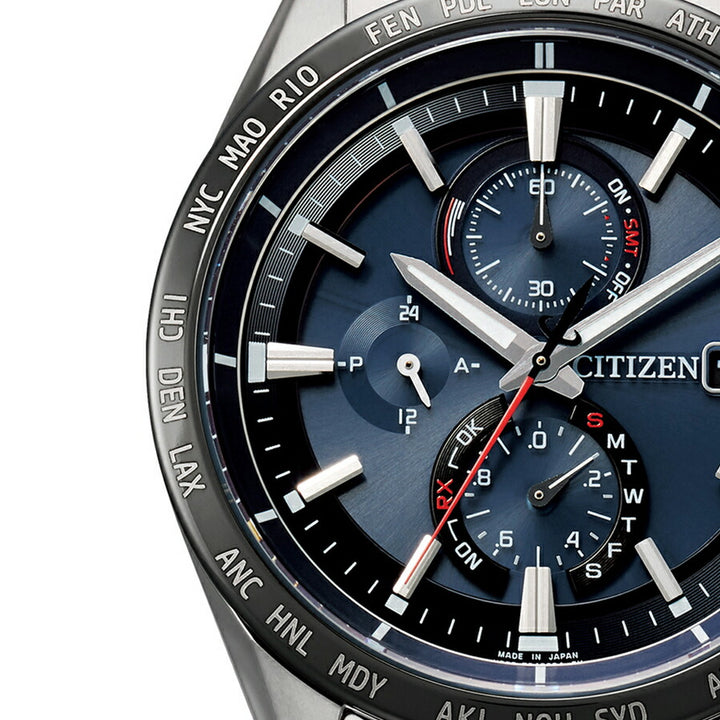 シチズン アテッサ ACT Line アクトライン AT8186-51L メンズ 腕時計 ソーラー 電波 クロノグラフ ブルー