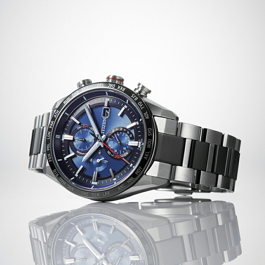 シチズン アテッサ ACT Line アクトライン AT8186-51L メンズ 腕時計 ソーラー 電波 クロノグラフ ブルー