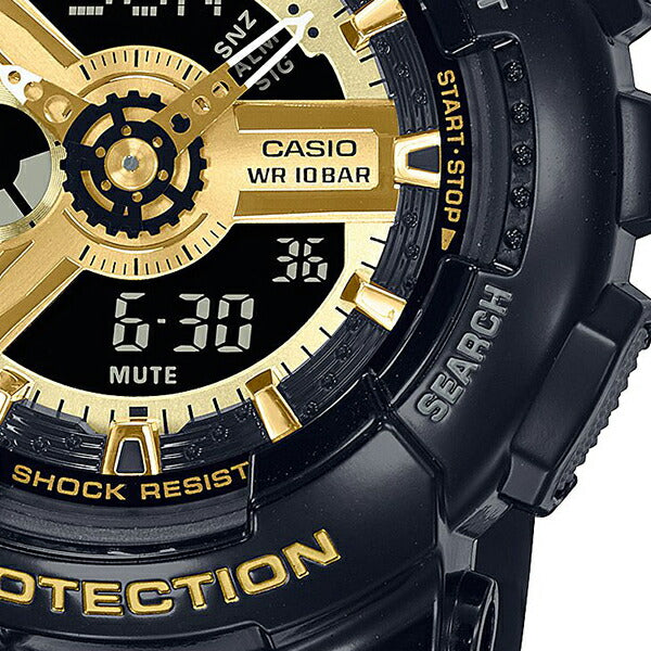 BABY-G ベビージー BA-110シリーズ G-SHOCKデザインインスパイア BA-110X-1AJF レディース 腕時計 電池式 アナログ デジタル ブラック ゴールド 国内正規品 カシオ