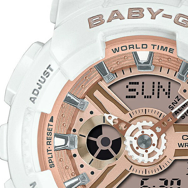 BABY-G ベビージー BA-110シリーズ G-SHOCKデザインインスパイア BA-110X-7A1JF レディース 腕時計 電池式 アナログ デジタル ホワイト 国内正規品 カシオ