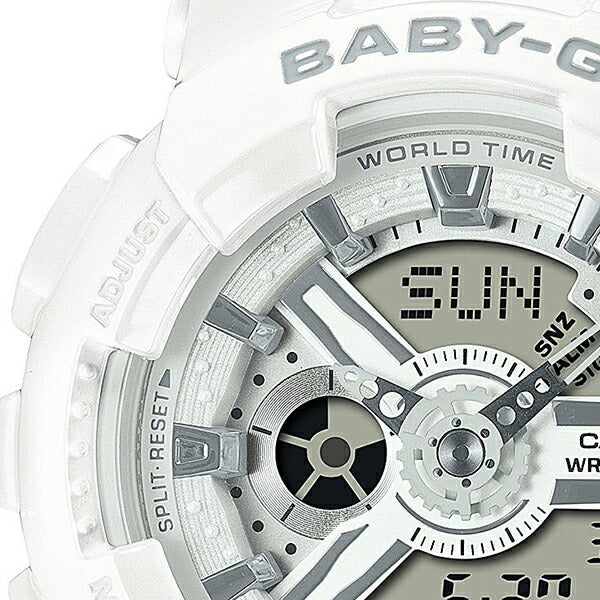BABY-G ベビージー BA-110シリーズ G-SHOCKデザインインスパイア BA-110X-7A3JF レディース 腕時計 電池式 アナログ デジタル ホワイト 国内正規品 カシオ
