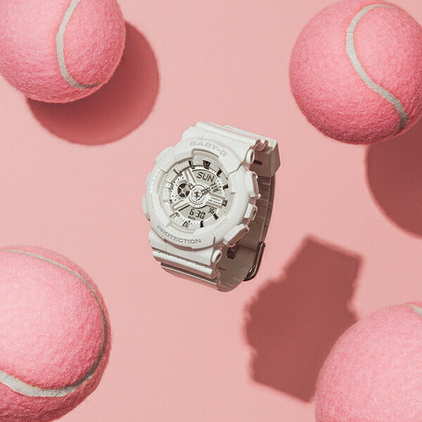 BABY-G ベビージー BA-110シリーズ G-SHOCKデザインインスパイア BA-110X-7A3JF レディース 腕時計 電池式 アナログ デジタル ホワイト 国内正規品 カシオ