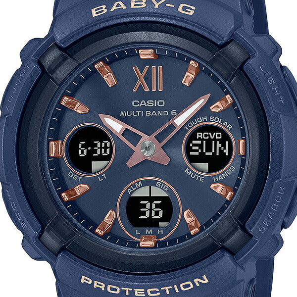 BABY-G BGA-2800シリーズ BGA-2800-2AJF レディース 腕時計 電波ソーラー アナデジ 樹脂バンド ネイビー 国内正規品 カシオ