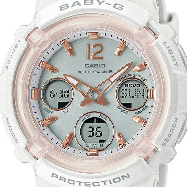 BABY-G BGA-2800-7AJF レディース 腕時計 電波ソーラー アナデジ 樹脂バンド ホワイト 国内正規品 カシオ