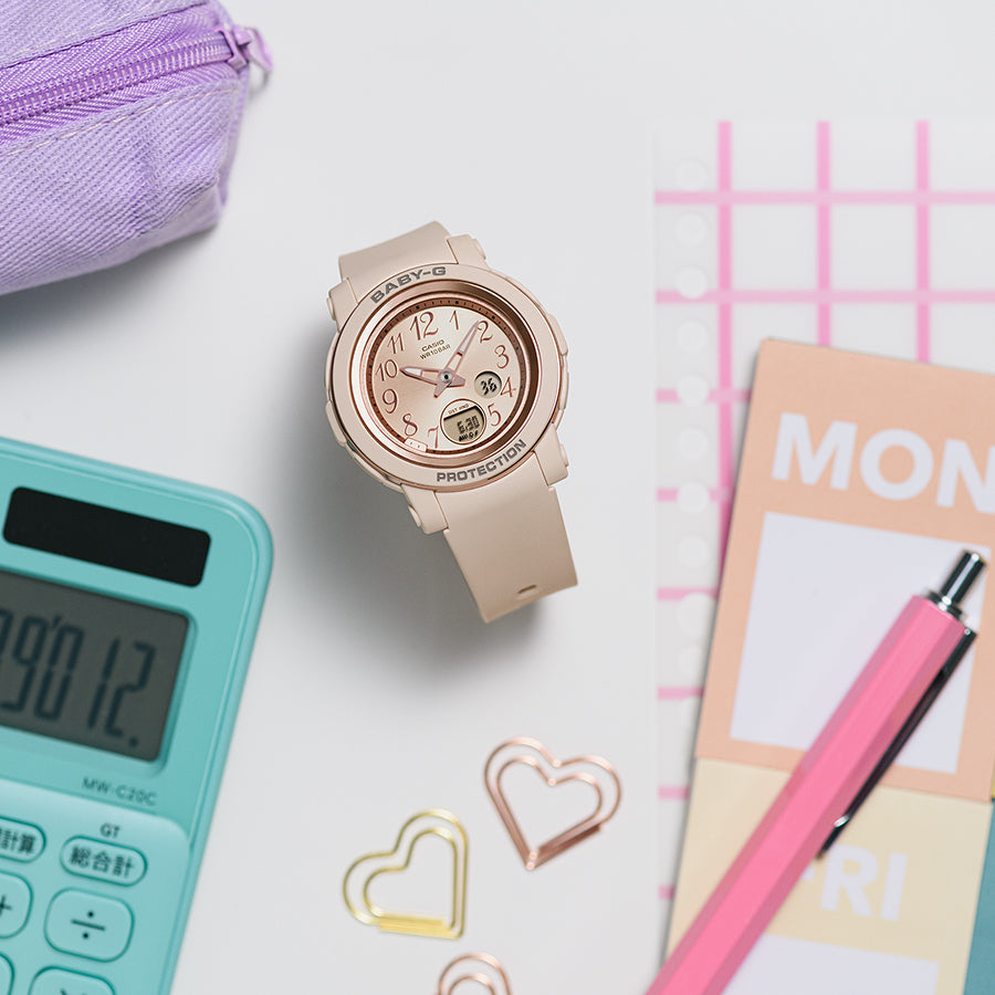 BABY-G BGA-290シリーズ ピンクベージュ BGA-290SA-4AJF レディース 腕時計 電池式 アナデジ 国内正規品 カシオ