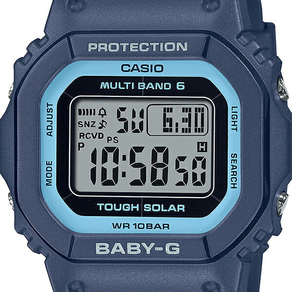 BABY-G ベビージー 小型 スリム スクエア BGD-5650-2JF レディース 腕時計 電波ソーラー デジタル ネイビー 国内正規品 カシオ