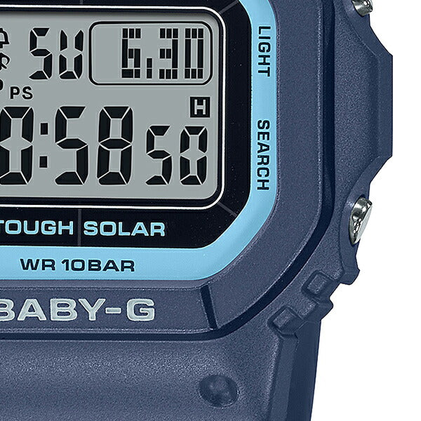 BABY-G ベビージー 小型 スリム スクエア BGD-5650-2JF レディース 腕時計 電波ソーラー デジタル ネイビー 国内正規品 カシオ