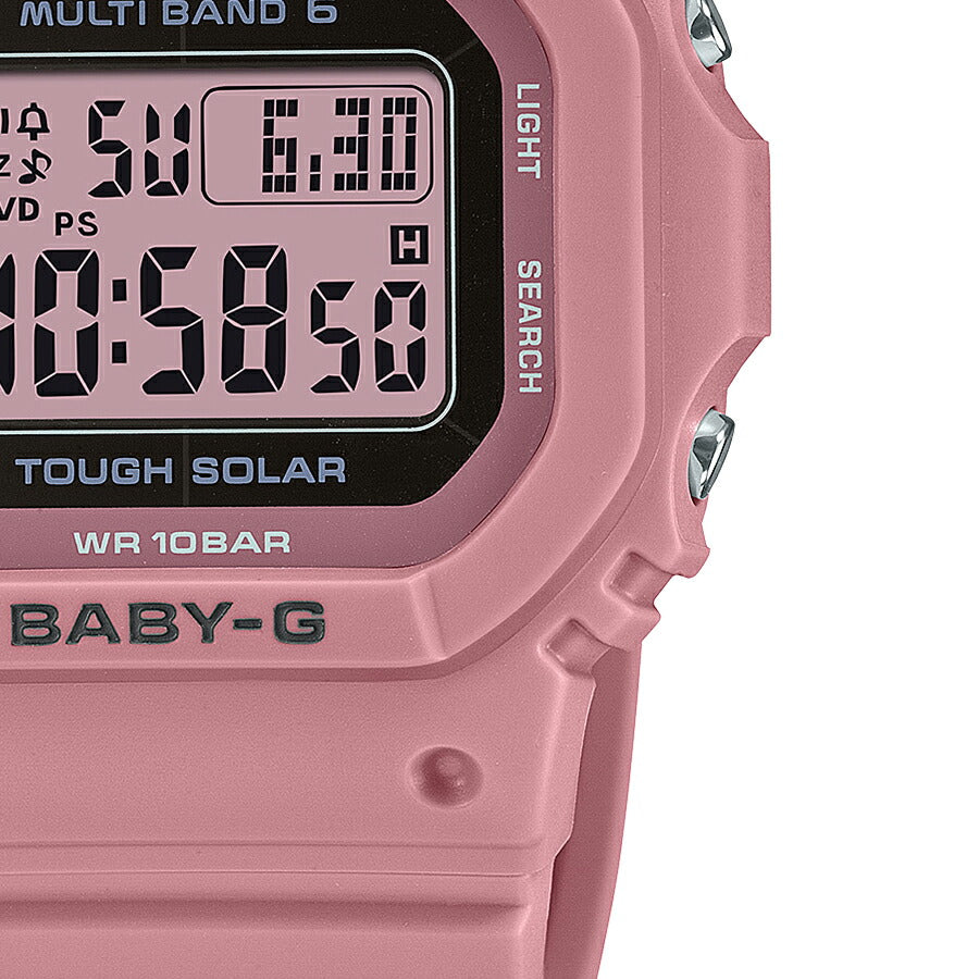 BABY-G ベビージー 小型 スリム スクエア BGD-5650-4JF レディース 腕時計 電波ソーラー デジタル スモーキーピンク 国内正規品 カシオ