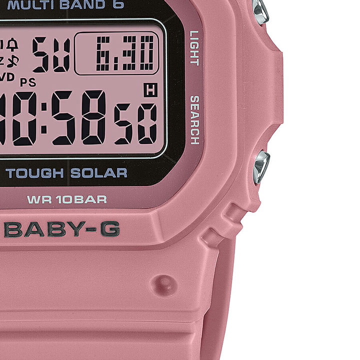 BABY-G ベビージー 小型 スリム スクエア BGD-5650-4JF レディース 腕時計 電波ソーラー デジタル スモーキーピンク 国内正規品 カシオ