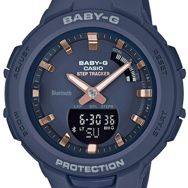 BABY-G G-SQUAD ジースクワッド BSA-B100-2AJF レディース 腕時計 アナデジ Bluetooth ネイビー 国内正規品 カシオ