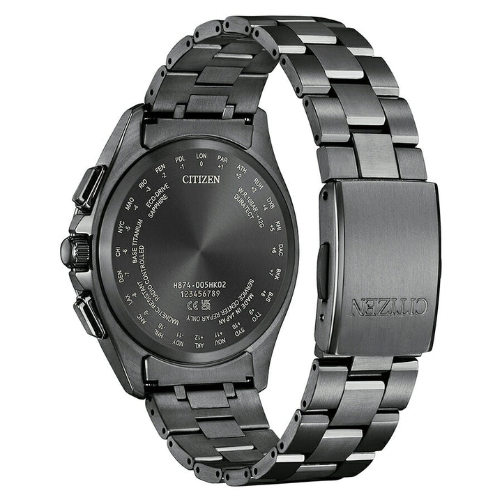 シチズン アテッサ ブラックチタンシリーズ ムーンフェイズ ルナプログラム BY1006-62E メンズ 腕時計 ソーラー 電波 Cal.H874