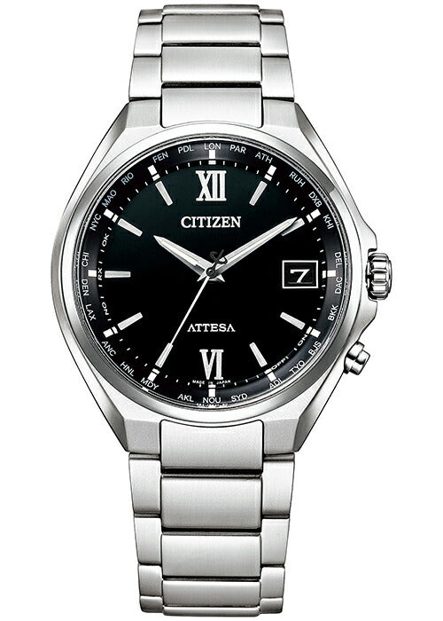 シチズン アテッサ 3針 38mm CB1120-50G メンズ 腕時計 ソーラー 電波 ブラック