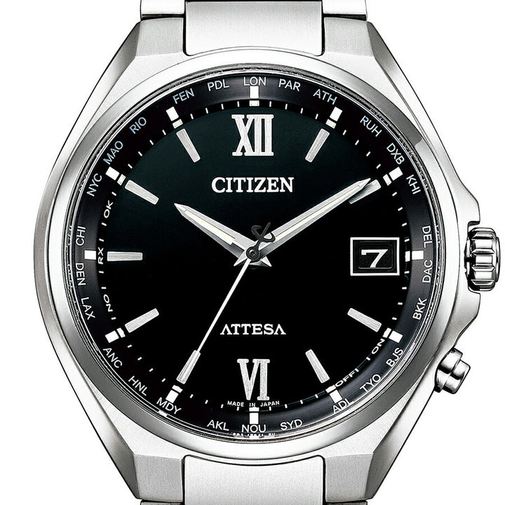 シチズン アテッサ 3針 38mm CB1120-50G メンズ 腕時計 ソーラー 電波 ブラック