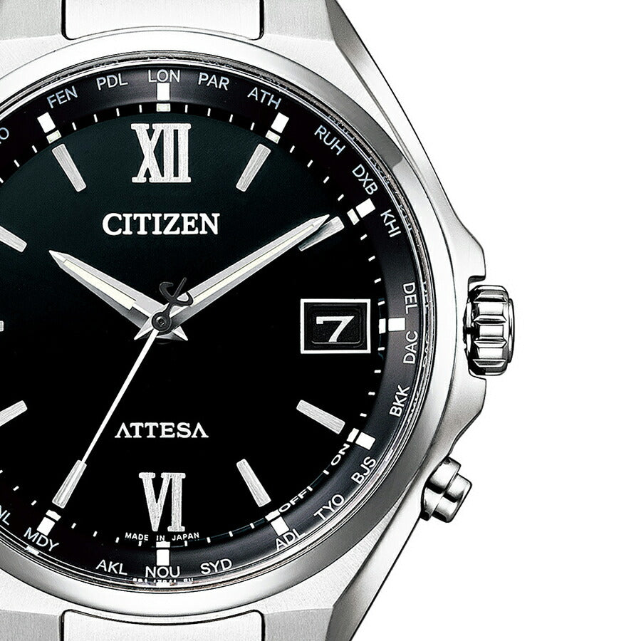 シチズン アテッサ 3針 38mm CB1120-50G メンズ 腕時計 ソーラー 電波 ブラック