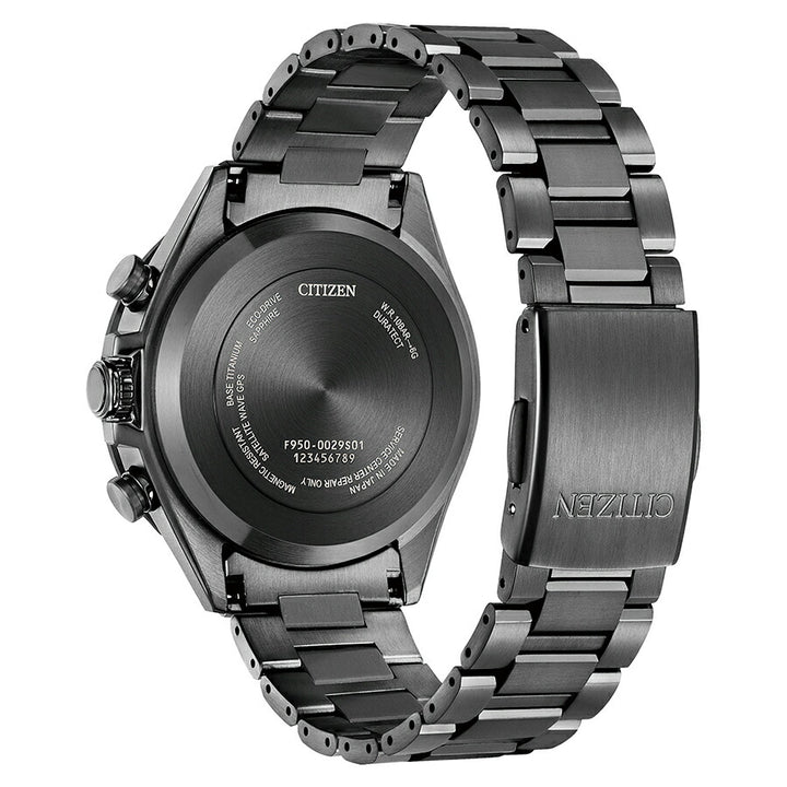 シチズン アテッサ ACT Line アクトライン ブラックチタンシリーズ CC4055-65E メンズ 腕時計 ソーラー GPS衛星電波受信 クロノグラフ サファイアベゼル