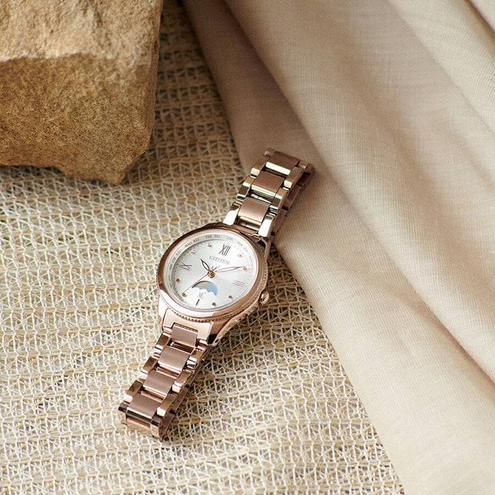 シチズン xC クロスシー daichi collection ダイチコレクション サン&ムーン サクラピンク EE1004-57A レディース 腕時計 ソーラー 電波 北川景子さん広告着用モデル