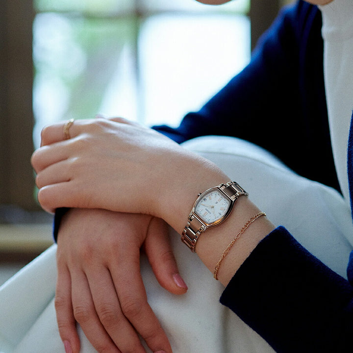 シチズン xC クロスシー basic collection ベーシックコレクション サクラピンク ES9354-69B レディース 腕時計 トノー ソーラー 電波