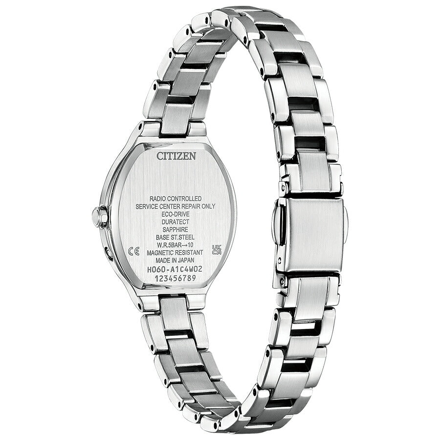 シチズン xC クロスシー basic collection ベーシックコレクション ES9360-66E レディース 腕時計 トノー ソーラー 電波 ローマフォント ブラック シルバー