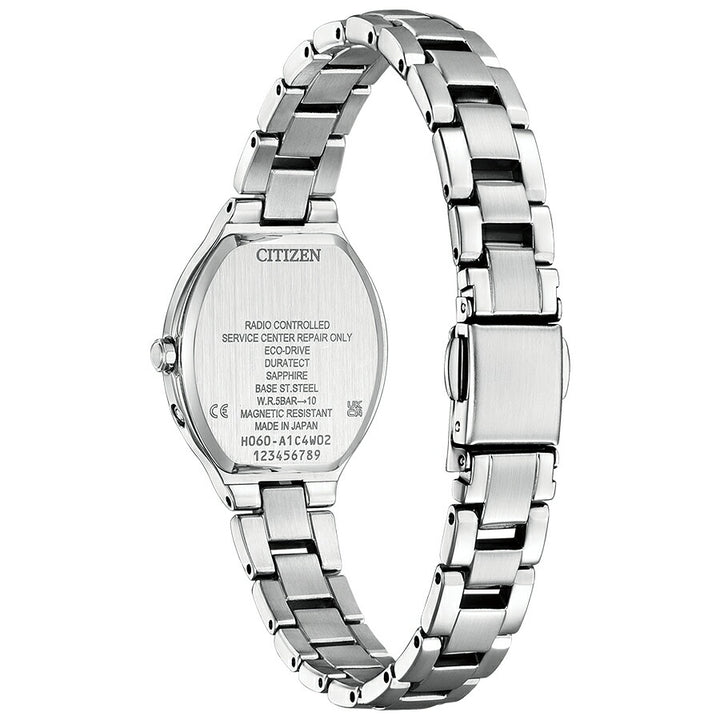 シチズン xC クロスシー basic collection ベーシックコレクション ES9360-66E レディース 腕時計 トノー ソーラー 電波 ローマフォント ブラック シルバー