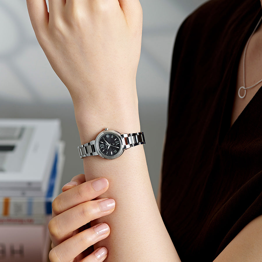 シチズン xC クロスシー basic collection ベーシックコレクション ES9430-89E レディース 腕時計 ソーラー 電波 ブラック