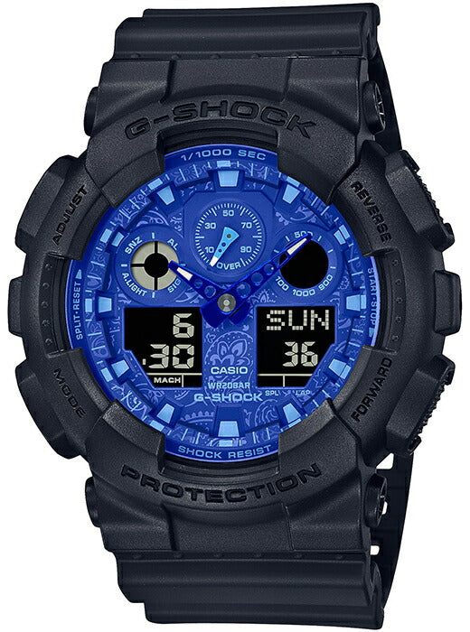 G-SHOCK BLUE PAISLEY ブルーペイズリー GA-100BP-1AJF メンズ 電池式