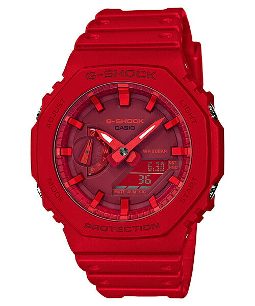 G-SHOCK GA-2100-4AJF メンズ アナデジ レッド カーボンコアガード 耐