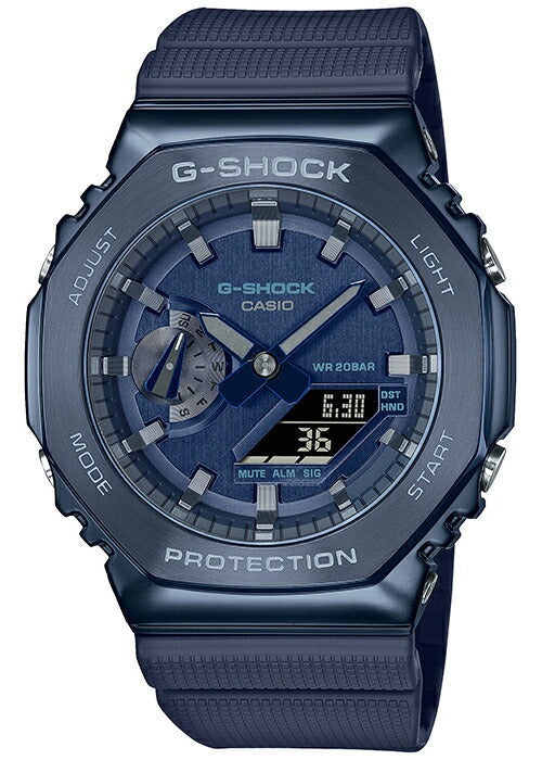 G-SHOCK ブルー メタルベゼル GM-2100N-2AJF メンズ 電池式 アナデジ