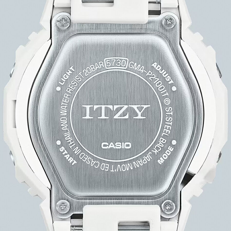 G-SHOCK コンパクトサイズ ITZY コラボレーションモデル GMA-P2100IT-7AJR レディース 腕時計 電池式 アナデジ オクタゴン ホワイト 樹脂バンド 国内正規品 カシオ