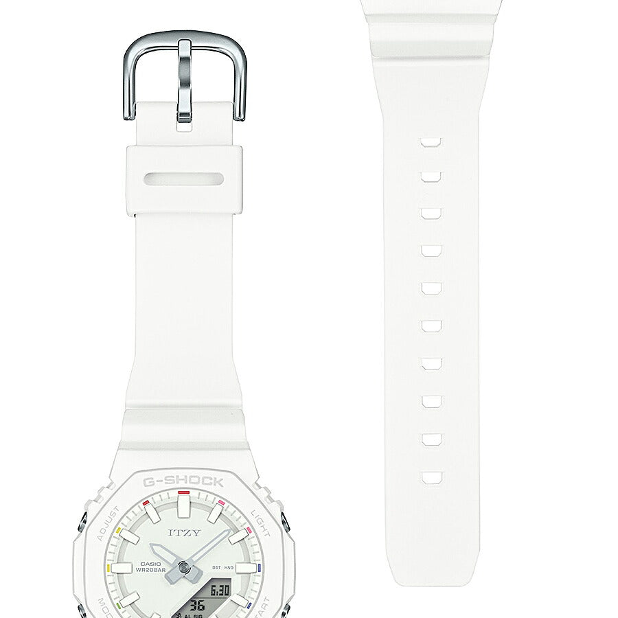 G-SHOCK コンパクトサイズ ITZY コラボレーションモデル GMA-P2100IT-7AJR レディース 腕時計 電池式 アナデジ オクタゴン ホワイト 樹脂バンド 国内正規品 カシオ