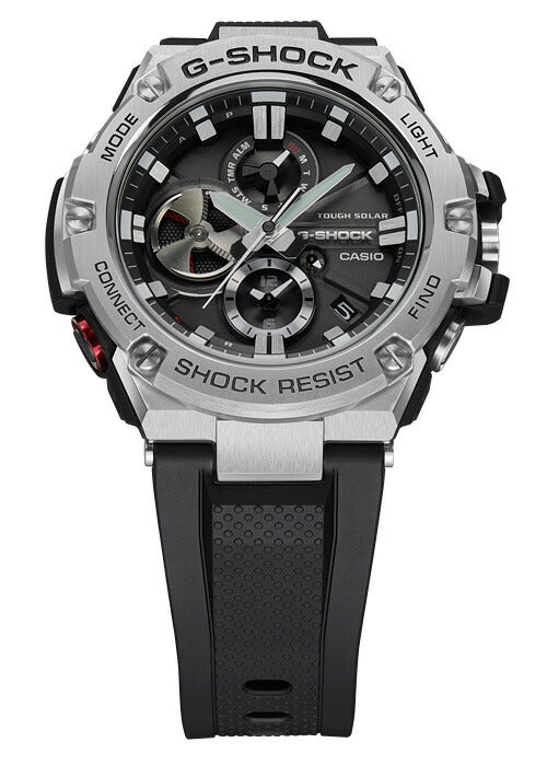 G-SHOCK ジーショック G-STEEL Gスチール GST-B100-1AJF メンズ 腕時計 ソーラー ブラック シルバー メタル クロノグラフ 国内正規品 カシオ