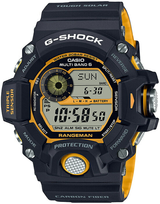 G-SHOCK レンジマン エマージェンシーカラー GW-9400YJ-1JF メンズ 電波ソーラー ブラック イエロー