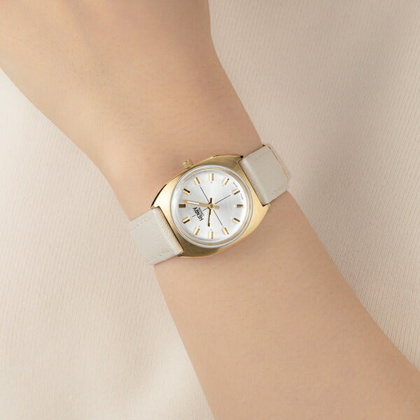 HENRY LONDON ヘンリーロンドン APPLE LEATHER Collection アップルレザーコレクション HL28-M-0452-AL レディース 腕時計 クオーツ 電池式 サンドべージュ 革ベルト ゴールド 替えベルト付き