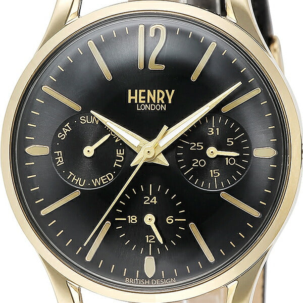 HENRY LONDON ヘンリーロンドン WESTMINSTER ウェストミンスター HL34-MS-0440 レディース 腕時計 クオーツ 革ベルト ブラック