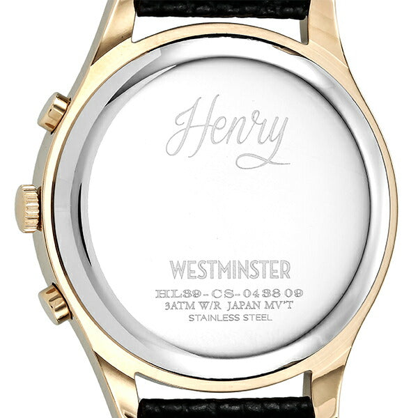 HENRY LONDON ヘンリーロンドン WESTMINSTER ウェストミンスター HL39-CS-0438 メンズ 腕時計 クオーツ 革ベルト ブラック
