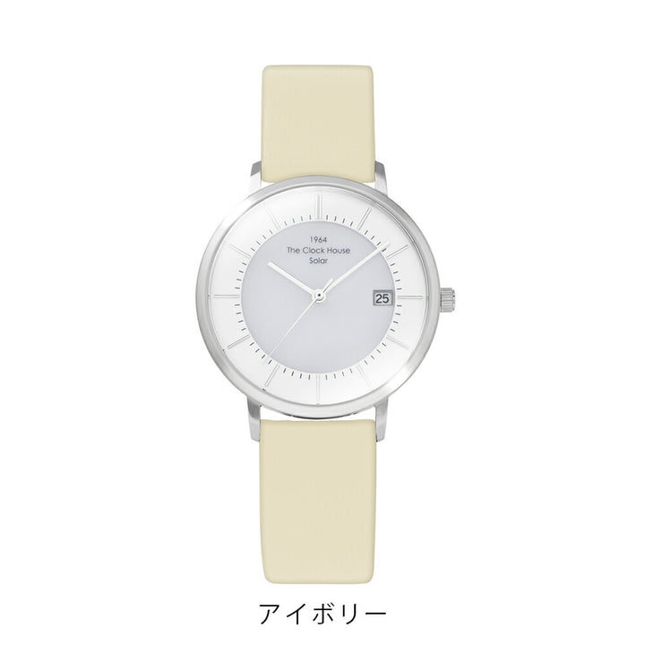 ザ・クロックハウス カスタマイズウォッチ ノルディックカジュアル LCA1004-WH1 レディース 腕時計 ソーラー 革ベルト ホワイト CLUELvol.71 雑誌掲載