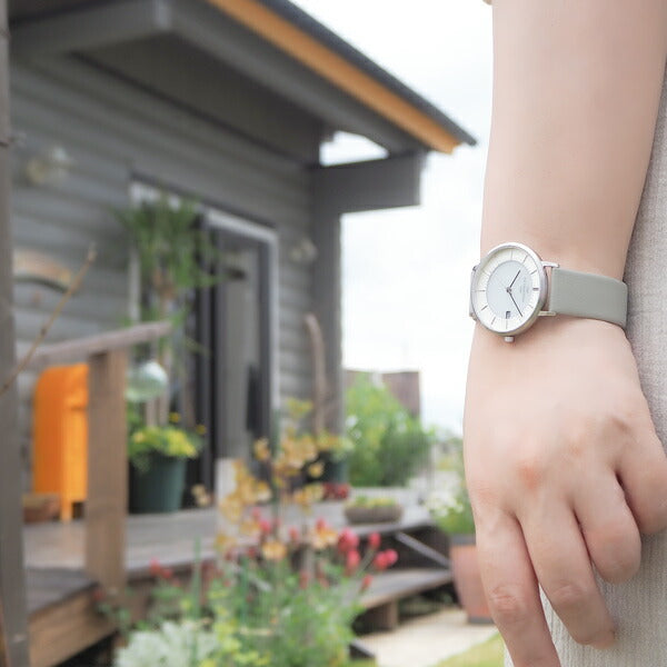 ザ・クロックハウス カスタマイズウォッチ ノルディックカジュアル LCA1004-WH1 レディース 腕時計 ソーラー 革ベルト ホワイト CLUELvol.71 雑誌掲載