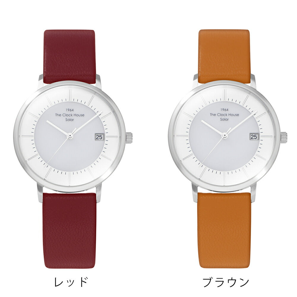 ザ・クロックハウス カスタマイズウォッチ ノルディックカジュアル LCA1004-WH1 レディース 腕時計 ソーラー 革ベルト ホワイト CLUELvol.71 雑誌掲載